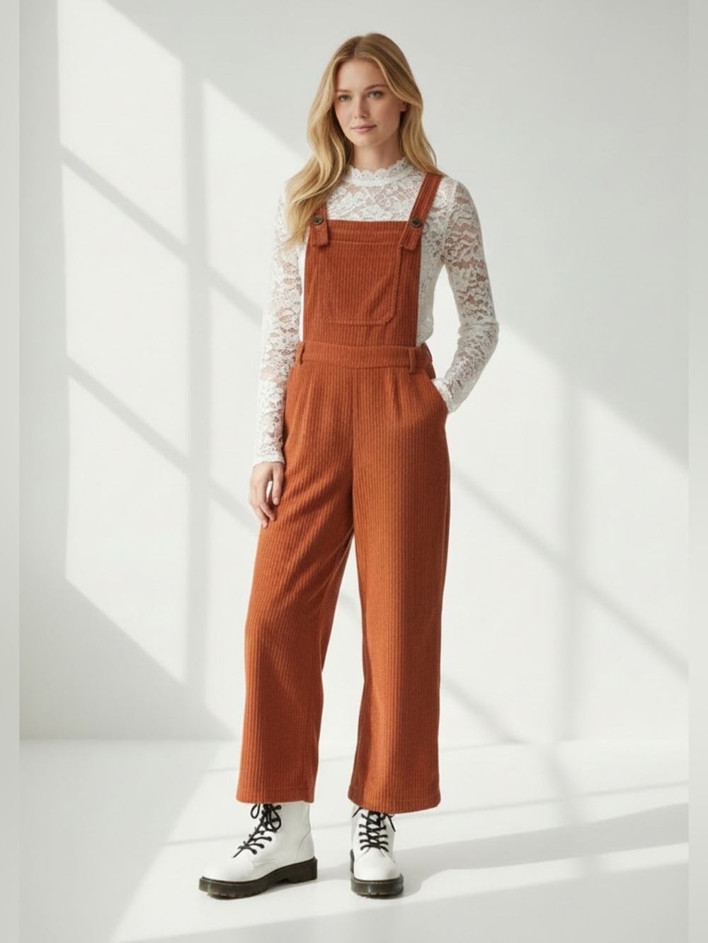 Cider Corduroy Wide Leg Jumpsuit
